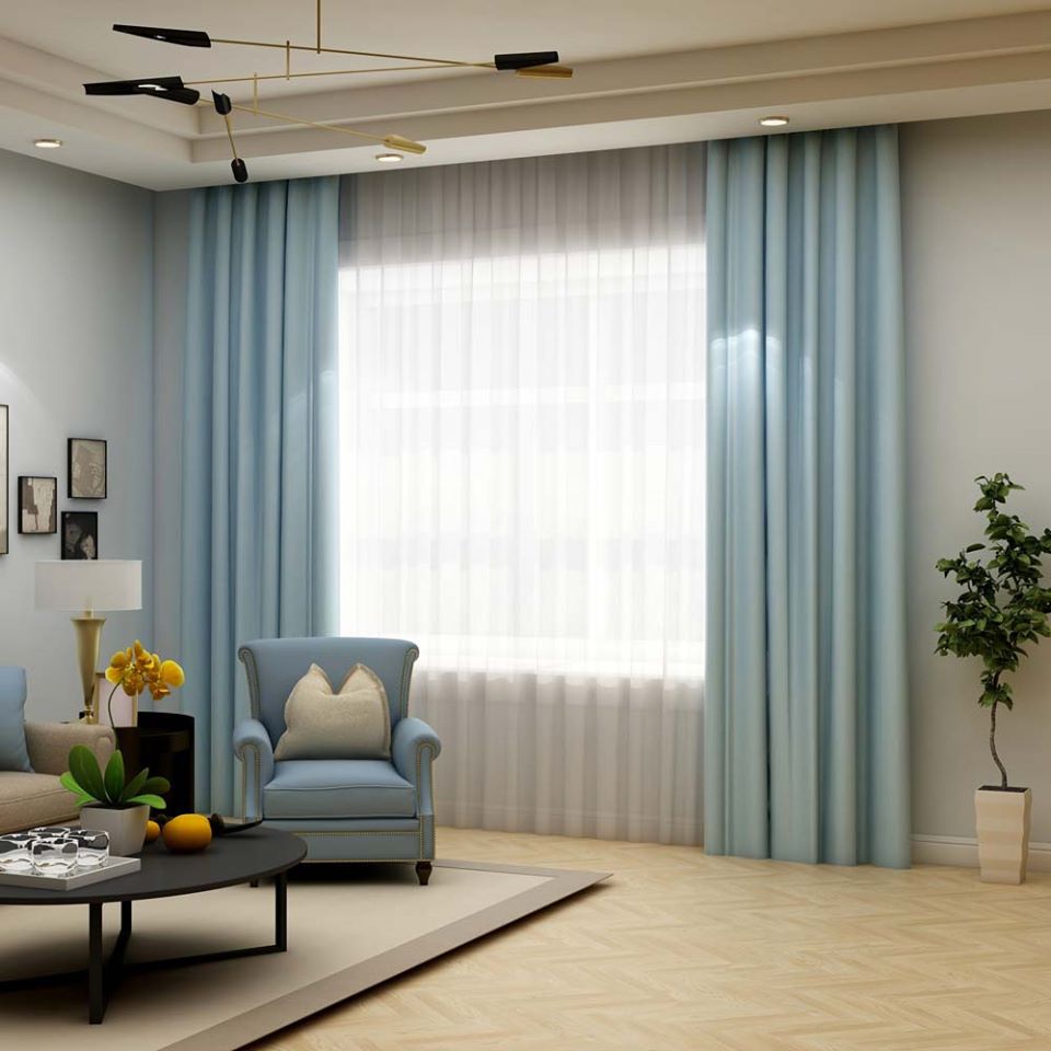 Sử dụng rèm vải trang trí giúp tạo nên phong cách đơn giản hiện đại mà không kém phần sang trọng cho căn phòng